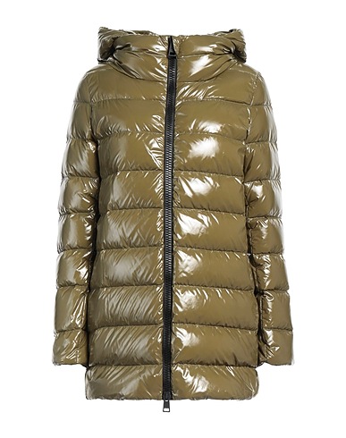 HERNO Shell jacket Military green 100% Polyamide, Polyurethane