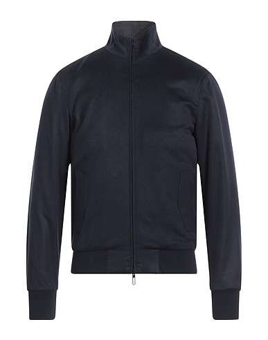 EMPORIO ARMANI Bomber Midnight blue 100% Cashmere, Wool, Polyamide, Elastane