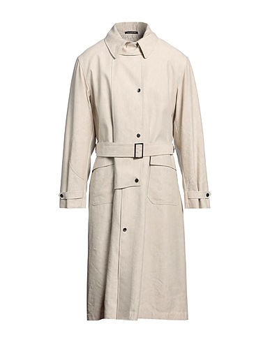 EMPORIO ARMANI Full-length jacket Beige 60% Linen, 40% Polyamide