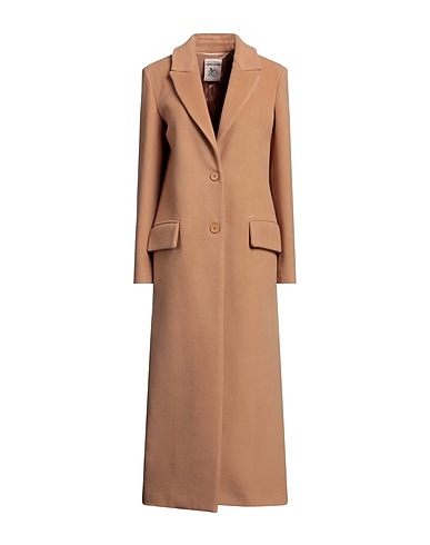 SEMICOUTURE Coat Camel 80% Virgin Wool, 20% Polyamide, Polyester