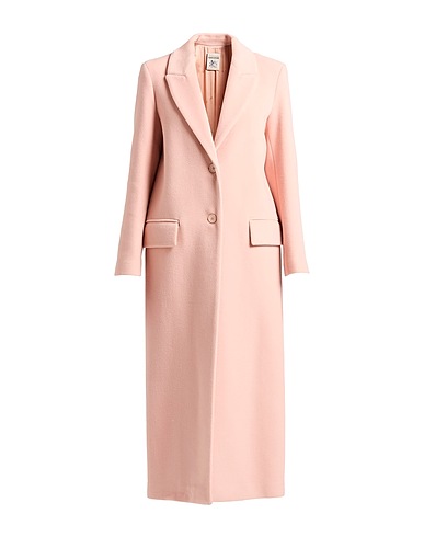 SEMICOUTURE Coat Pink 80% Virgin Wool, 20% Polyamide, Polyester