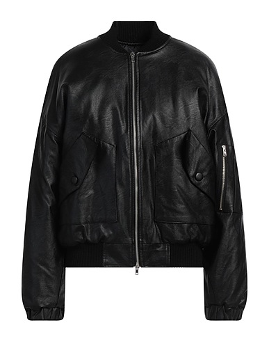 SEMICOUTURE Bomber Black 100% Polyurethane, Polyester