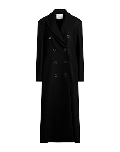 ERIKA CAVALLINI Coat Black 80% Wool, 20% Polyamide