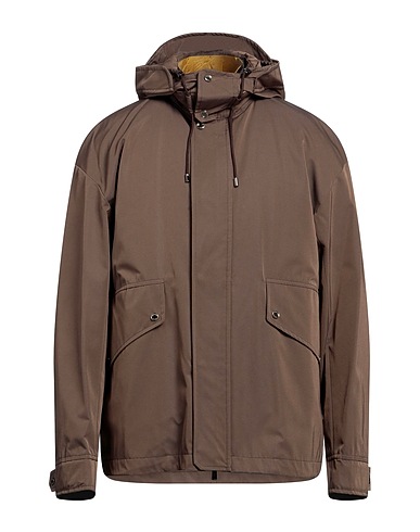 MOORER Jacket Chocolate brown 70% Polyester, 30% Cotton