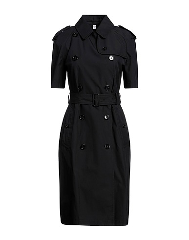 BURBERRY Double breasted pea coat Black 72% Cotton, 28% Polyester