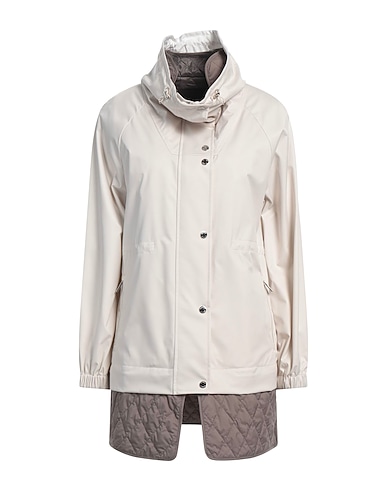 MOORER Full-length jacket Light grey 88% Polyester, 12% Polyurethane, Polyamide