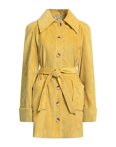 JIJIL Full-length jacket Mustard 90% Polyester, 8% Polyamide, 2% Elastane