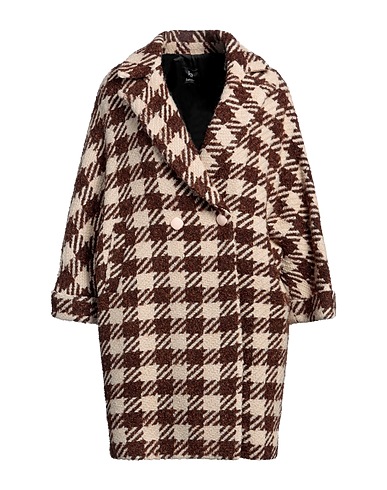 HANITA Coat Brown 35% Acrylic, 24% Wool, 22% Polyester, 14% Nylon, 5% Other Fibres