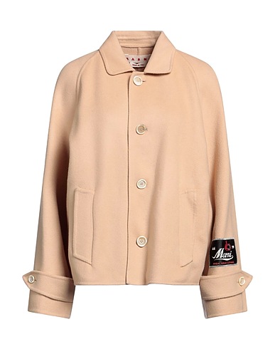 MARNI Coat Camel 90% Virgin Wool, 7% Cashmere, 3% Polyamide