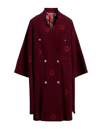 GOLDEN GOOSE Coat Burgundy 44% Wool, 37% Polyester, 16% Polyamide, 3% Other Fibres