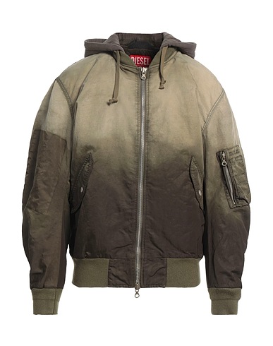 DIESEL Bomber Military green 100% Nylon, Polyamide, Cotton, Acrylic, Polyester