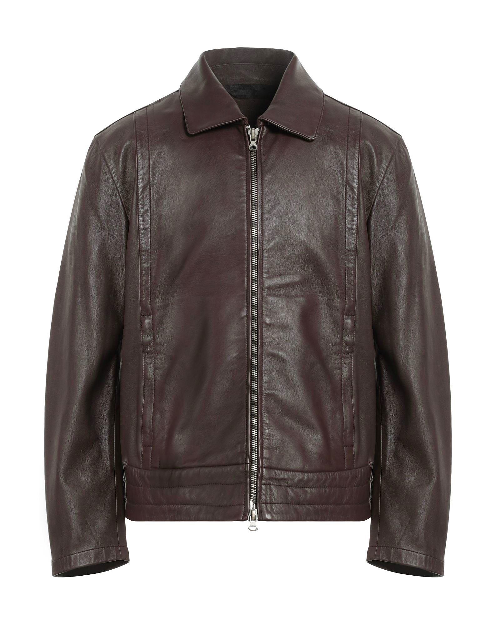 DIESEL Jacket Chocolate brown 100% Lambskin zoomed