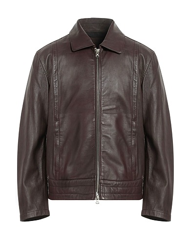 DIESEL Jacket Chocolate brown 100% Lambskin