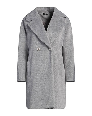 HANITA Coat Grey 100% Polyester, Viscose, Nylon, Elastane
