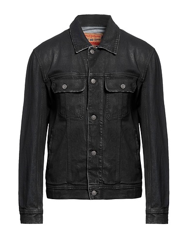 DIESEL Denim jacket Black 99% Cotton, 1% Elastane