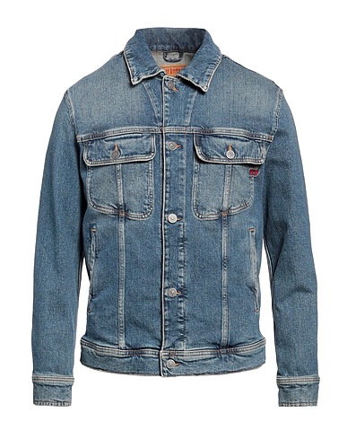 DIESEL デニムブルゾン ブルー コットン 79% / 指定外繊維（ヘンプ） 20% / ポリウレタン 1%