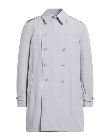 ASPESI Double breasted pea coat Light grey 53% Cotton, 47% Polyester