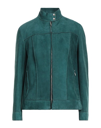 SALVATORE SANTORO Jacket Deep teal 100% Ovine leather