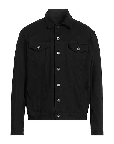 SALVATORE SANTORO Denim jacket Black 100% Cotton