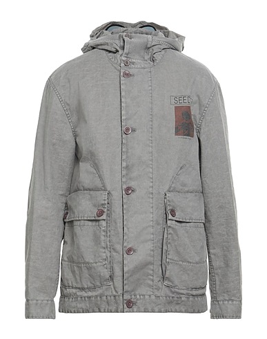 C.P. COMPANY Jacket Grey 100% Ramie, Polyurethane resin, Cotton, Polyamide, Elastane