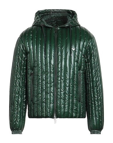 EMPORIO ARMANI Пуховик VERDE SCURO 100% Полиамид