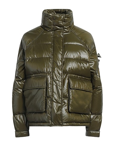 REPLUMÈ Shell jacket Military green 100% Nylon, Feather