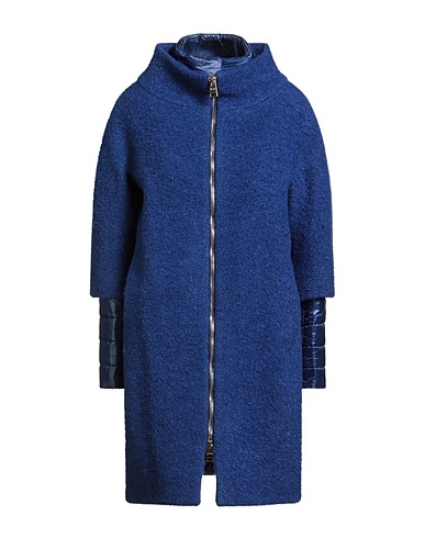 HERNO Coat Blue 53% Virgin Wool, 18% Viscose, 15% Polyamide, 14% Mohair wool