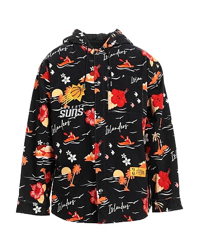 JUST DON Full-length jacket Black 100% Cotton, Polyester