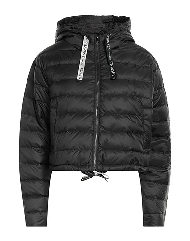 TWINSET Shell jacket Black 100% Polyester