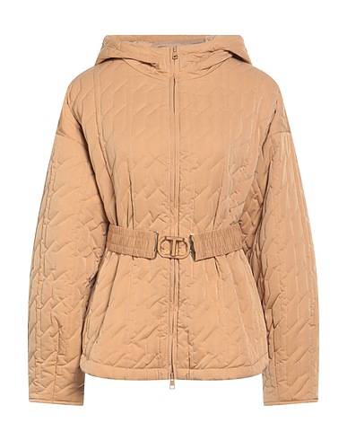 TWINSET Shell jacket Sand 83% Polyester, 17% Polyamide