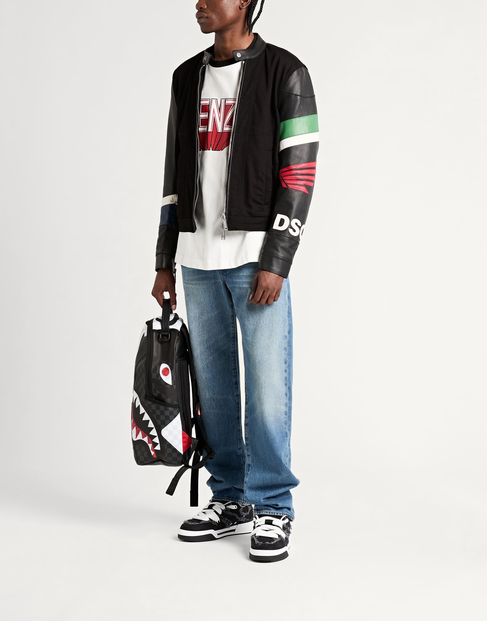 DSQUARED2 Coats & Jackets | Black Men's Biker Jacket | YOOX