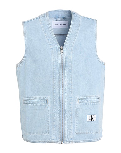 CALVIN KLEIN JEANS Denim jacket Blue 100% Cotton