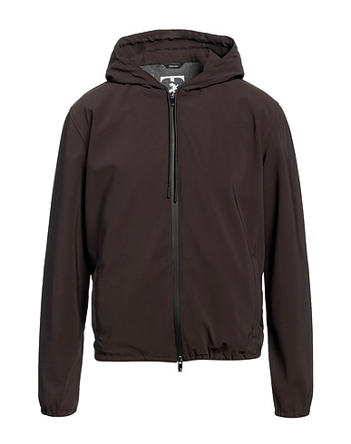 TOMBOLINI Jacket Brown 48% Cotton, 44% Polyamide, 8% Elastane