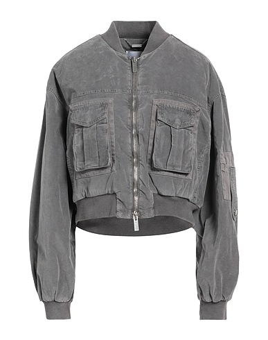 BLUMARINE Bomber Grigio 98% Cotone, 2% Elastan