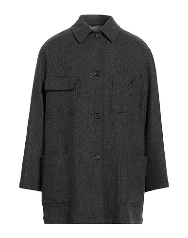 TOMBOLINI Full-length jacket Grey 76% Polyester, 24% Polyurethane