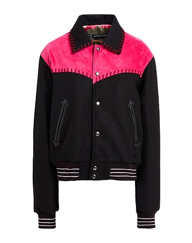 ANDERSSON BELL Jacket Fuchsia Leather, Pigskin, Acrylic, Polyurethane, Calfskin