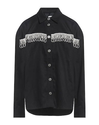 ROTATE BIRGER CHRISTENSEN Denim shirt Black 100% Organic cotton