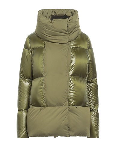 HERNO Shell jacket Military green 100% Polyamide, Polyurethane coated