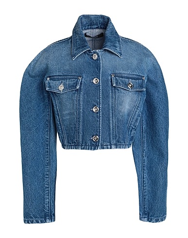 VERSACE Denim jacket Blue 100% Cotton