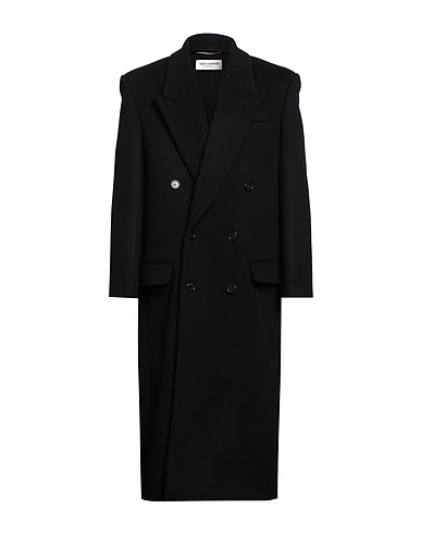 SAINT LAURENT Coat Black 100% Wool