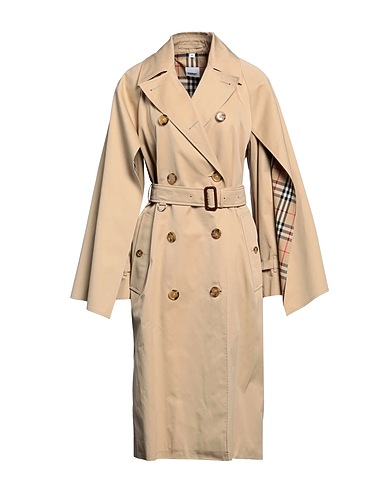 BURBERRY Double breasted pea coat Sand 100% Cotton