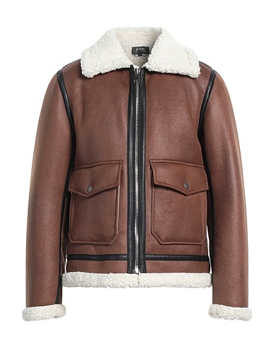 A.P.C. Teddy Coat Chocolate brown 100% Polyester, Polyurethane