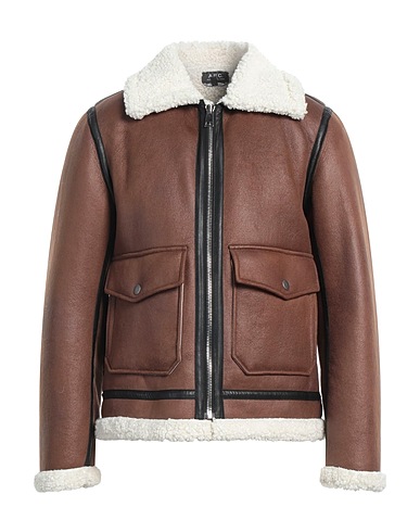 A.P.C. Shearling & Teddy CIOCCOLATO 100% Polyester, Polyurethane