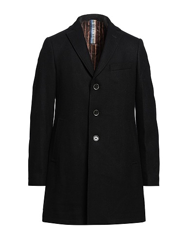 SSEINSE Cappotto Nero 50% Lana, 50% Poliestere