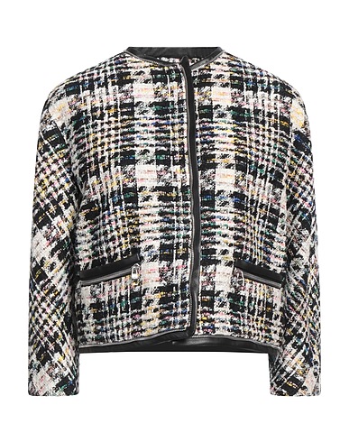 MCQUEEN Blouson 37% Coton, 25% Acrylique, 25% Fibres synthétiques, 13% Laine, Cuir d'agneau