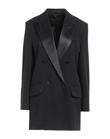 MAX MARA Blazer Black 98% Virgin Wool, 2% Elastane, Polyester