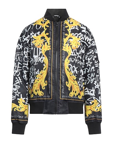 VERSACE JEANS COUTURE Bomber Black 100% Polyester, Elastane
