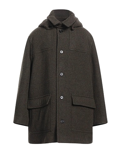 BURBERRY Coat Dark green 100% Virgin Wool