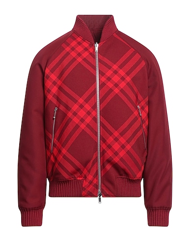BURBERRY Bomber Brick red 67% Polyester, 33% Wool