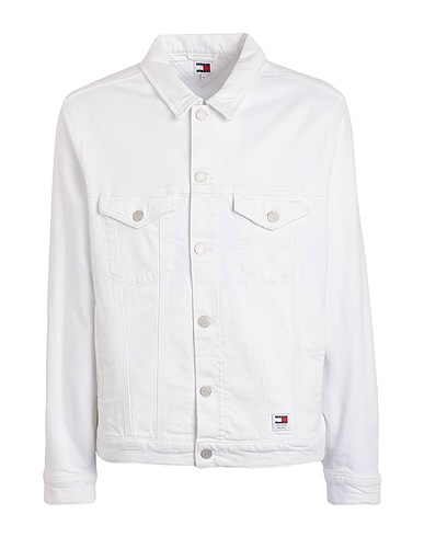 TOMMY JEANS Denim jacket BIANCO 99% Cotton, 1% Elastane